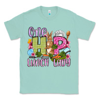 Seafoam Easter Day One hip Lunch Lady Classic Tee - OliviaCreatesArt