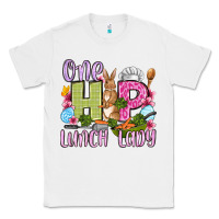 White Easter Day One hip Lunch Lady Classic Tee - OliviaCreatesArt