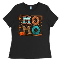 Black Fall Autumn Leopard Momo Ladies Tee - LillyAllenDesigns