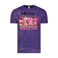 Cloud Purple Coffee Is MY Valentine Vintage Tee - CowhideDigitalArt