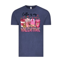Vintage Denim Coffee Is MY Valentine Vintage Tee - CowhideDigitalArt