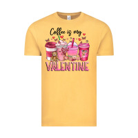Vintage Mustard Coffee Is MY Valentine Vintage Tee - CowhideDigitalArt