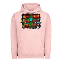 Pigment Salmon cross leopard cowhide glitter serape Urban Hoodie - RanaPortraitStore