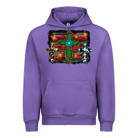 Tulip cross leopard cowhide glitter serape Urban Hoodie - RanaPortraitStore