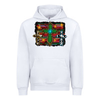 White cross leopard cowhide glitter serape Urban Hoodie - RanaPortraitStore