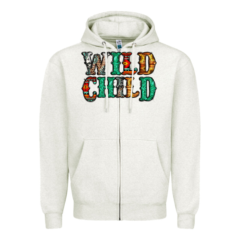 Western Wild Child Zipper Hoodie by Jasminsmagicworld | Teevron