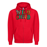 Red western wild child Zipper Hoodie - Jasminsmagicworld