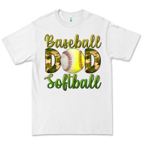 White Baseball Dad Softball Premium Tee - BundleAndBundleShop