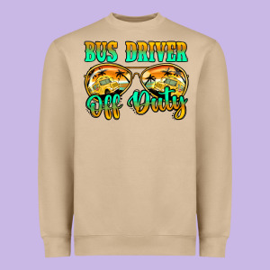 Bus Driver Off Duty Heavyweight Sweatshirt Designed By Jasminsmagicworld