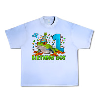Grape Ice birthday boy frog age 1 Urban Heavy Tee - LillyAllenDesigns