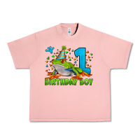 Salmon birthday boy frog age 1 Urban Heavy Tee - LillyAllenDesigns