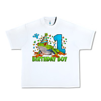 White birthday boy frog age 1 Urban Heavy Tee - LillyAllenDesigns