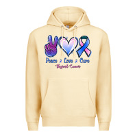 Pina Colada Peace Love Cure Thyroid Cancer Premium Hoodie - Jasminsmagicworld