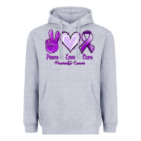 Heather Grey Pace Love Cure Pancreatic Cancer Heavyweight Hoodie - Jasminsmagicworld