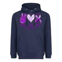 Navy Pace Love Cure Pancreatic Cancer Heavyweight Hoodie - Jasminsmagicworld
