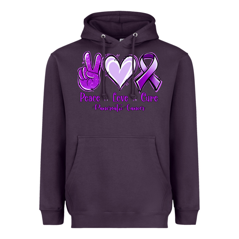 Pace Love Cure Pancreatic Cancer Heavyweight Hoodie by Jasminsmagicworld | Teevron