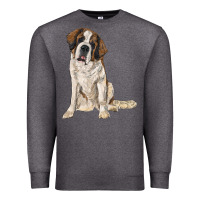 Charcoal Heather saint bernard Premium Sweatshirt - RanaPortraitStore