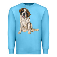 Ocean Blue saint bernard Premium Sweatshirt - RanaPortraitStore