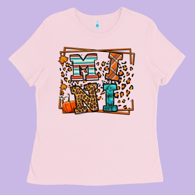Fall Autumn Leopard Mini Ladies Tee Designed By Lillyallendesigns