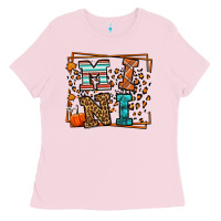 Bubblegum Pink Fall Autumn Leopard Mini Ladies Tee - LillyAllenDesigns