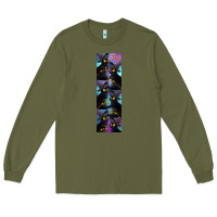 Army Green Black Cat Halloween Long Sleeve Tee - LillyAllenDesigns