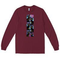 Burgundy Black Cat Halloween Long Sleeve Tee - LillyAllenDesigns