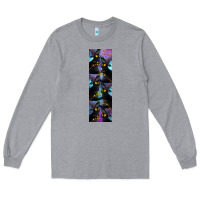 Heather Grey Black Cat Halloween Long Sleeve Tee - LillyAllenDesigns
