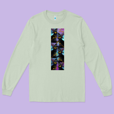 Black Cat Halloween Long Sleeve Tee Designed By Lillyallendesigns