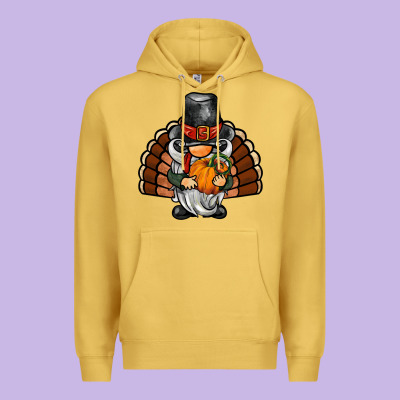 Thanksgiving Turkey Gnome Premium Hoodie Designed By Barkaloodesign