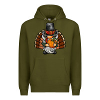 Army Green thanksgiving turkey gnome Premium Hoodie - BarkalooDesign