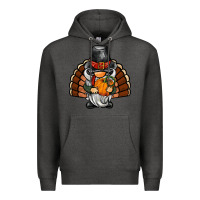 Charcoal Heather thanksgiving turkey gnome Premium Hoodie - BarkalooDesign