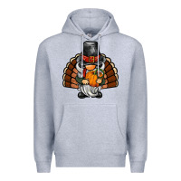 Heather Grey thanksgiving turkey gnome Premium Hoodie - BarkalooDesign