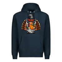 Navy thanksgiving turkey gnome Premium Hoodie - BarkalooDesign
