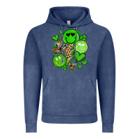 Vintage Denim st patrick's day green smile Vintage Hoodie - Artiststas