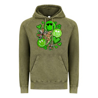 Vintage Olive st patrick's day green smile Vintage Hoodie - Artiststas