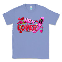 Colony Blue Hey lover flip phone Valentine's Day Classic Tee - FaDigitalArtStudio
