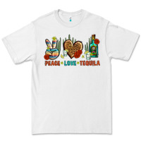 White Peace Love Tequila Premium Tee - BundleAndBundleShop