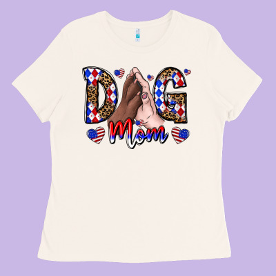 America Dog Mama Ladies Tee Designed By Cowhidedigitalart