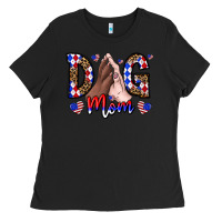 Black America Dog Mama Ladies Tee - CowhideDigitalArt