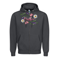 Smoke Floral Daisy Mother Zipper Hoodie - RanaPortraitStore