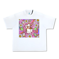 White Easter Bunny Urban Heavy Tee - CowhideDigitalArt