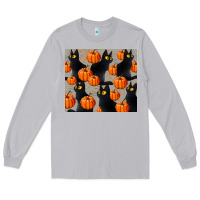 Moon Dust black cat with pumpkins tumbler Long Sleeve Tee - LillyAllenDesigns