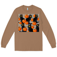 Toasted Coconut black cat with pumpkins tumbler Long Sleeve Tee - LillyAllenDesigns