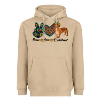 Mushroom peace love dachshund Heavyweight Hoodie - RanaPortraitStore