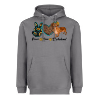 Storm peace love dachshund Heavyweight Hoodie - RanaPortraitStore