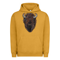 Pigment Peanut Butter american bison Urban Hoodie - RanaPortraitStore