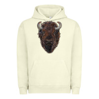 Pigment Pistachio american bison Urban Hoodie - RanaPortraitStore