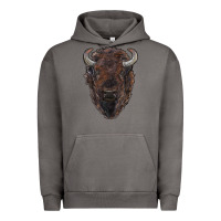 Pigment Tornado american bison Urban Hoodie - RanaPortraitStore