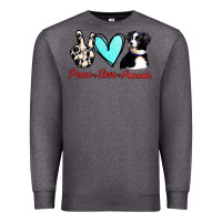 Charcoal Heather Peace Love Aussie Premium Sweatshirt - Jasminsmagicworld