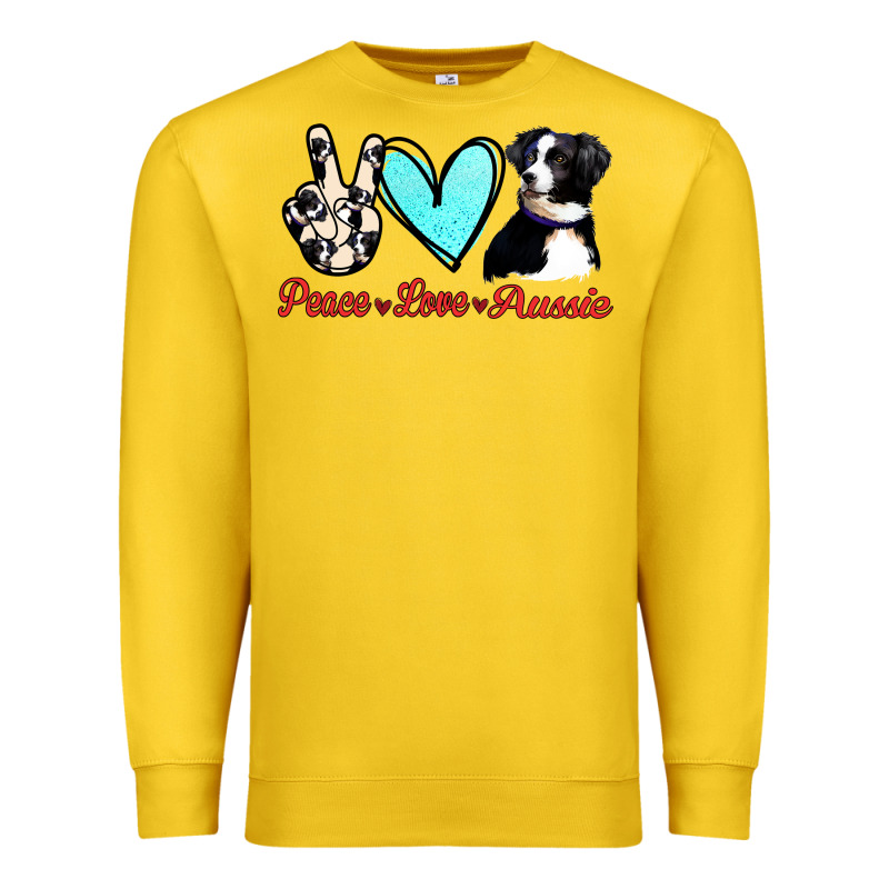 Peace Love Aussie Premium Sweatshirt by Jasminsmagicworld | Teevron